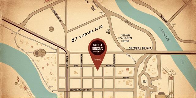 Статична карта показваща локацията на Sofia Brew House на булевард Витоша 27, София